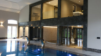 Indoor swimming pool, High gloss polished finsh to feature wall residential