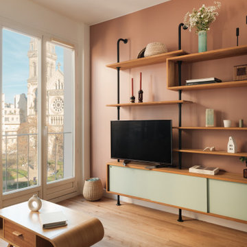 Rénovation colorée d’un appartement années 50