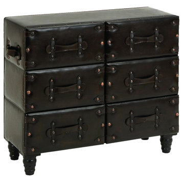 Traditional Black Wood Chest 66865