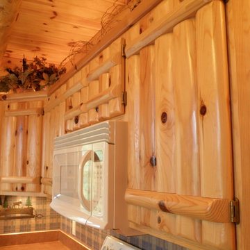 Knotty pine log kitchen