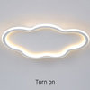 LED Ceiling Light in the Shape of Cloud For Bedroom, Kids Room, White, Dia19.7xh2.0", Cool Light