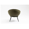 Mid Century Upholstered Cup Chair, Dark Olive