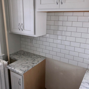 Geneseo, IL Quick House Flip-Painted White Cabinets Wilsonart Marmo Bianco