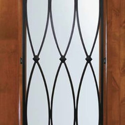 Slab External Single Door 80 Alder La Salle Full Lite Wrought Iron - Front Doors