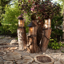 Rustic mountain landscaping