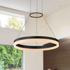 Tania LED Chandelier With Adjustable Suspension, Black