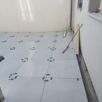 Création d'une terrasse carrelé