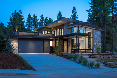 Example of a minimalist exterior home design