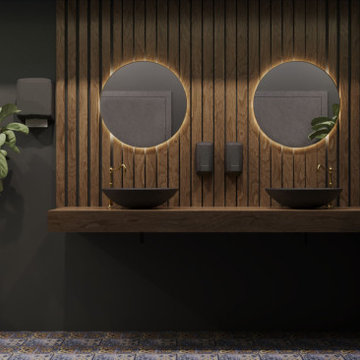 Restaurant WC interior