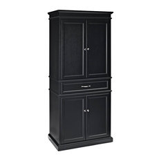 12 Deep Pantry Cabinets | Houzz - Crosley - Parsons Pantry, Black - Pantry Cabinets