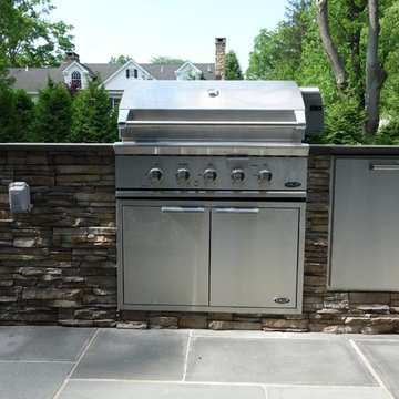 Outdoor Living Space - Bluestone Patio, Kitchen, Fire Pit