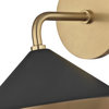 Marnie Wall Sconce, Finish: Aged Brass, Shade: Black