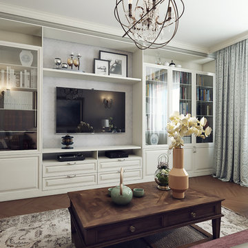 Interior design in residential complex "Chocolate"
