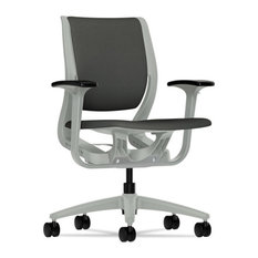Purpose Upholstered Flexing Task Chair, Iron Ore/Platinum