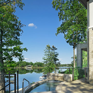 Custom New Home Design, Exterior Back and Pool