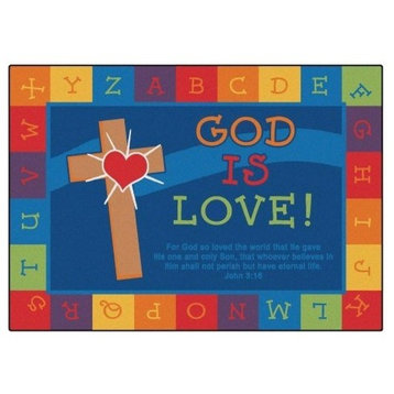 God is Love Learning Kids Value Plus Rug, 6'x9' Rectangle