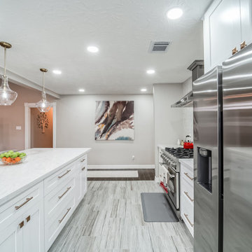 A Kitchen Transformation: Turning Two Rooms Into One (side view)