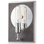 Mitzi by Hudson Valley Lighting - Ripley 1-Light Wall Sconce, Polished Nickel - This unexpected sconce combines stone-specked concrete with mercury glass and gleaming finishes. Reflective mercury glass gives you more light. A working knurled switch adds a nice touch. Ripley's reimagined industrial vibes come in sleek proportions, too, making this an ADA-friendly sconce.