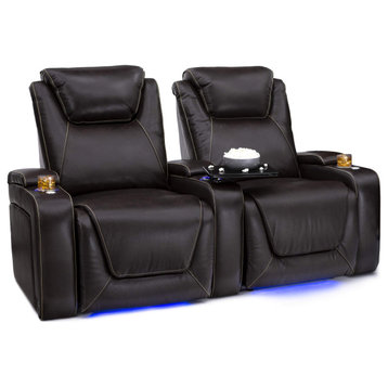 Seatcraft Pantheon Home Theater Seating, Brown, Row of 2