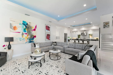 Living room - transitional living room idea in Orlando