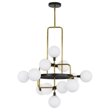 Tech Lighting Viaggio Chandelier, Opal/Brass 700VGOOR