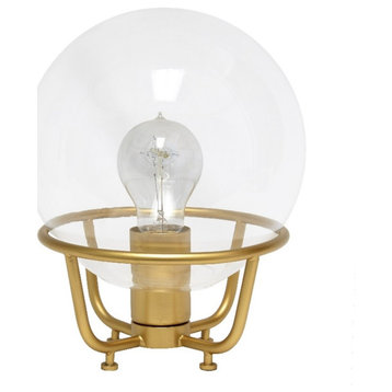 Elegant Designs Glass Crystal Ball Table Lamp Matte Gold
