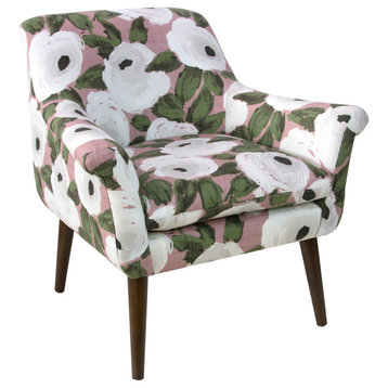 Bennet Modern Armchair, Bloomsbury Rose Blush Ivy