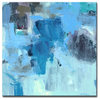 Warm Blues' Ready2HangArt Canvas by Leslie Owens, 16"x16"