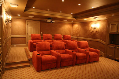 Elegant home theater photo in Atlanta