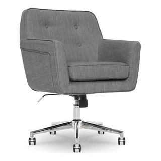 Ergonomic Office Chair, Memory Foam Cushion and Button Tufted Back