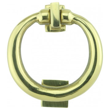 Ring Entry Solid Brass Door Knocker Antique Circular Brass Renovators Supply
