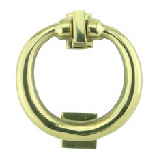 Solid Brass Ring Door Knocker 4 1/2 inch. H x 4 inch. W