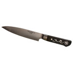 Master Grade - I.O. SHEN Master Grade Chef Knife, Kitchen Knife, Slicing Knife, 6.5″ / 165 mm - Introducing the I.O. Shen chef knife series, where exceptional craftsmanship meets innovative technology. Each kitchen knife features a unique "Yin Yang" handle design, enhancing balance and stability while adding a touch of elegance to your kitchen. The handles are made from durable, heat-resistant ebonite, ensuring longevity and comfort in every cut, though we recommend handwashing for optimal care. With a razor-sharp edge crafted at a precise 15° angle, this slicing knife make slicing and mincing a joyful experience. Additionally, our advanced Triplex Steel Technology guarantees superior sharpness and edge retention, setting our knives apart from the rest. Hand-finished over an average of seven hours, each I.O. Shen knife embodies dedication to quality and performance. Plus, enjoy peace of mind with a one-year warranty, underscoring our commitment to excellence.