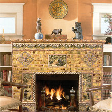 family room--fireplace