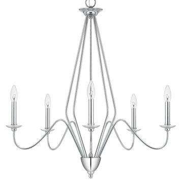 Cal Lighting FX-3774-5 Norwich 5 Light 30"W Taper Candle Style - Chrome