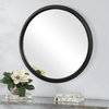 30" Industrial Black Round Mirror
