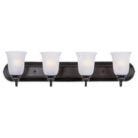 Essentials 4-Light Bath Vanity in Oil Rubbed Bronze with Marble Glass