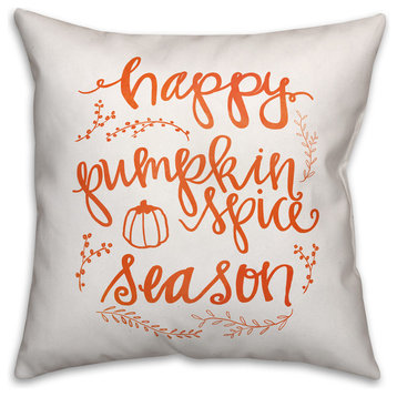 Pumpkin Spice Season Throw Pillow, 18"x18"