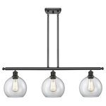 Innovations Lighting - 3-Light Athens 36" Island Light, Matte Black, Glass: Clear - A truly dynamic fixture, the Ballston fits seamlessly amidst most decor styles. Its sleek design and vast offering of finishes and shade options makes the Ballston an easy choice for all homes.