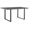 Fenton Rectangular 71" Dining Table, Charcoal Top and Black Base