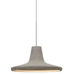 Besa Lighting - Besa Lighting 1XT-MODUSTN-LED-SN Modus - One Light Pendant with Flat Canopy - Our classically RLM-shaped Modus natural mini pendant is equipped with a cement-based shade, while concealing a focused light source for effective task lighting. Produced from natural elements and industrially inspired, this pendant offers a look that will easily merge into the recent urban decorating trend. The 12V cord pendant fixture is equipped with a 10' braided coaxial cord with teflon jacket and a low profile flat monopoint canopy. These stylish and functional luminaries are offered in a beautiful brushed Bronze finish.  Canopy Included: TRUE  Shade Included: TRUE  Cord Length: 120.00  Canopy Diameter: 5 x 5 x 0Modus One Light Pendant with Flat Canopy Tan ShadeUL: Suitable for damp locations, *Energy Star Qualified: n/a  *ADA Certified: n/a  *Number of Lights: Lamp: 1-*Wattage:35w MR16 Halogen bulb(s) *Bulb Included:Yes *Bulb Type:MR16 Halogen *Finish Type:Bronze