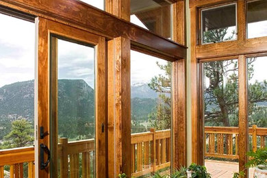 Inspiration for a mid-sized craftsman deck remodel in Denver