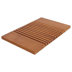 Bare Decor Oiled Finish Solid Teak Wood Giza Shower Spa Door Mat