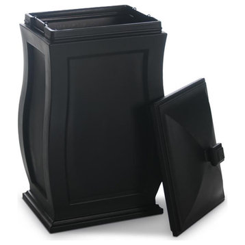 Mayne Mansfield Weatherproof Traditional Plastic Storage Bin in Black