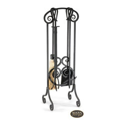 Antique Scroll Tools in Black - Fireplace Accessories