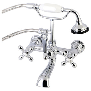 Kingston Brass AE558T Vintage Wall Mounted Clawfoot Tub Filler - Polished