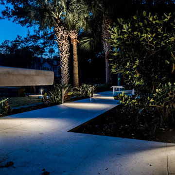 Pathway Lighting Highlights Beautiful Stone Walkways