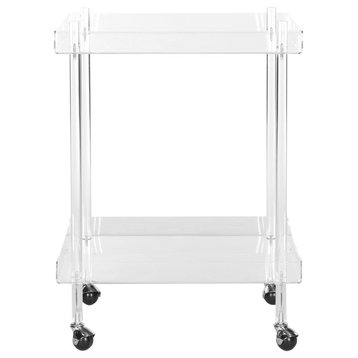 Healy Acrylic Kitchen Cart - Clear