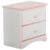 Standard Furniture Sweet Dreams 19 Inch Nightstand in White and  Pink