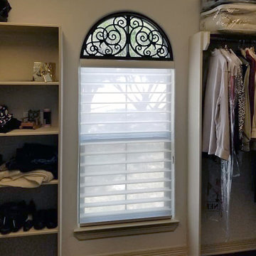 Arched Window Silhouette and Tableaux Faux Ironwork